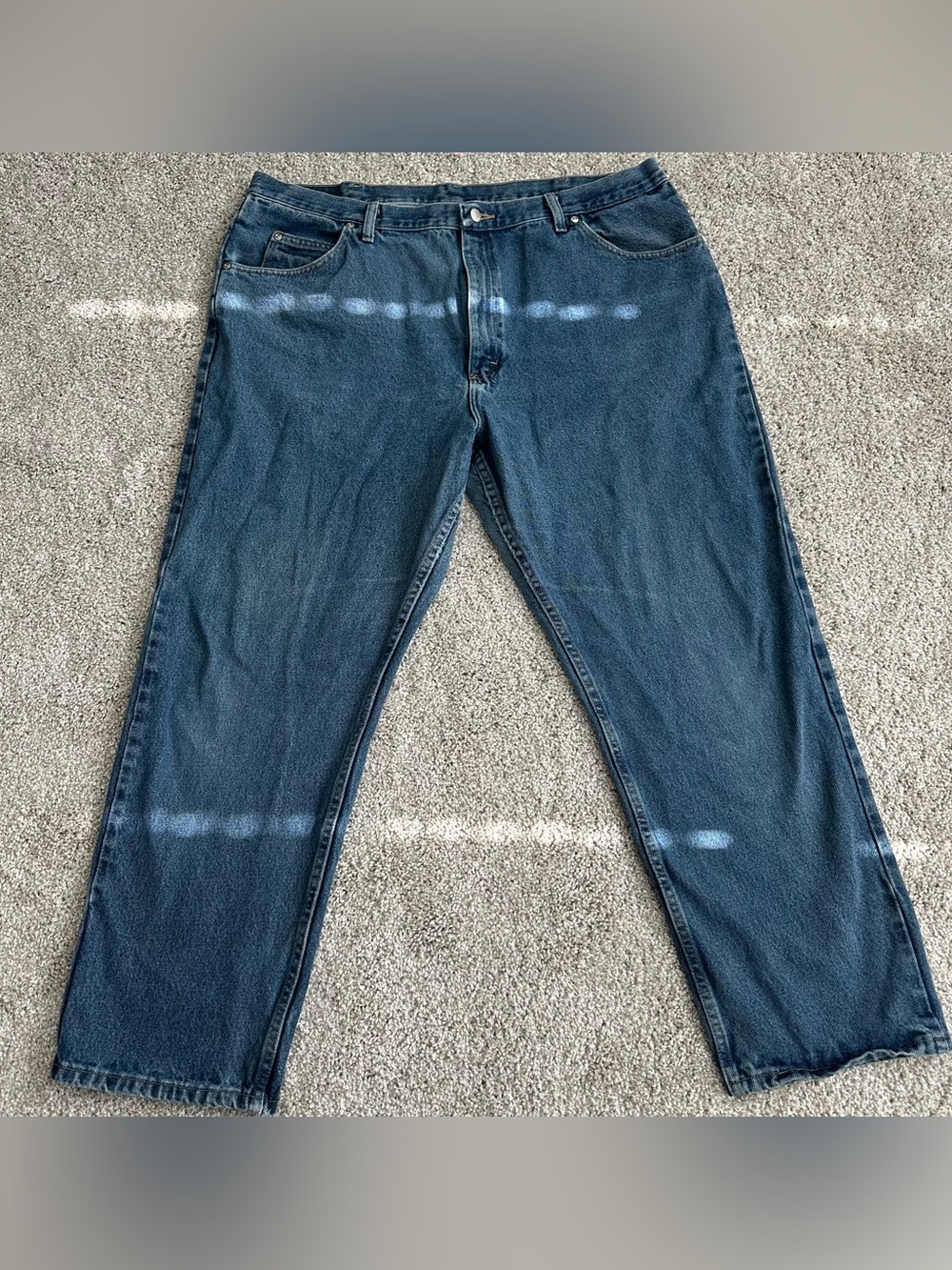 Wrangler Five Star Men's Jeans 42x30 Relaxed Fit Straight Leg Blue Denim 976T1DR